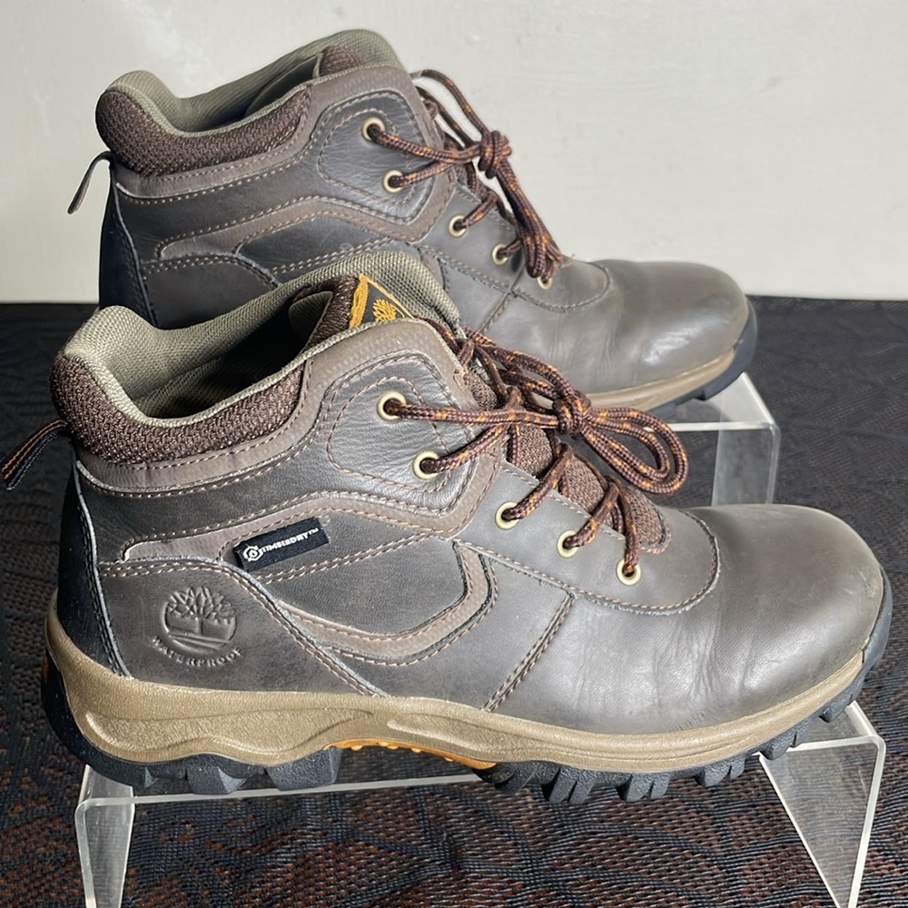 Timberland Brown Leather Boots High-Top Durable Women’s Size 5.5